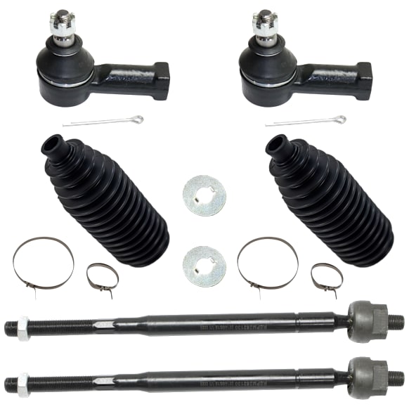 6-Piece Kit Steering Rack Boot, 6-Piece Kit,  Includes (2) Steering Rack Boot and (4) Tie Rod End