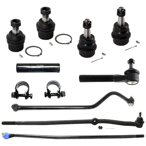 9-Piece Kit Front Track Bar with Ball Joints, Sway Bar Links, Tie Rod Adjusting Sleeve and Tie Rod End, 0.75 (in) Taper