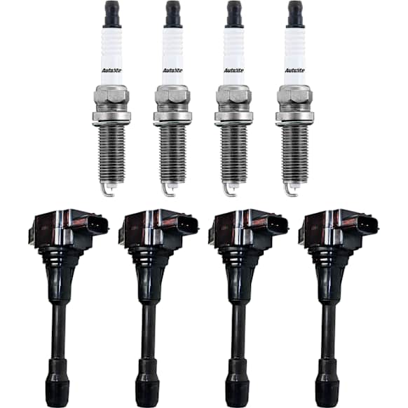 8-Piece Kit Ignition Coil, 4 Cylinder, 1.8/2.0/2.5 Liter Engine, Includes (4) Ignition Coil and (4) Spark Plug