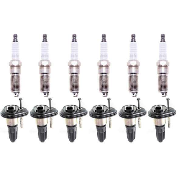 12-Piece Kit Ignition Coil, 6 Cylinder, 4.2 Liter Engine, Includes (6) Ignition Coil and (6) Spark Plug