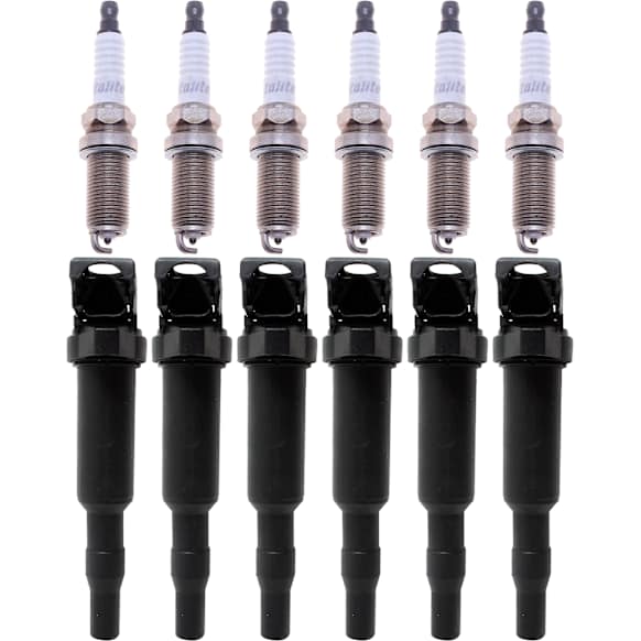 12-Piece Kit Ignition Coil, 6 Cylinder, 3.0 Liter Engine, Includes (6) Ignition Coil and (6) Spark Plug