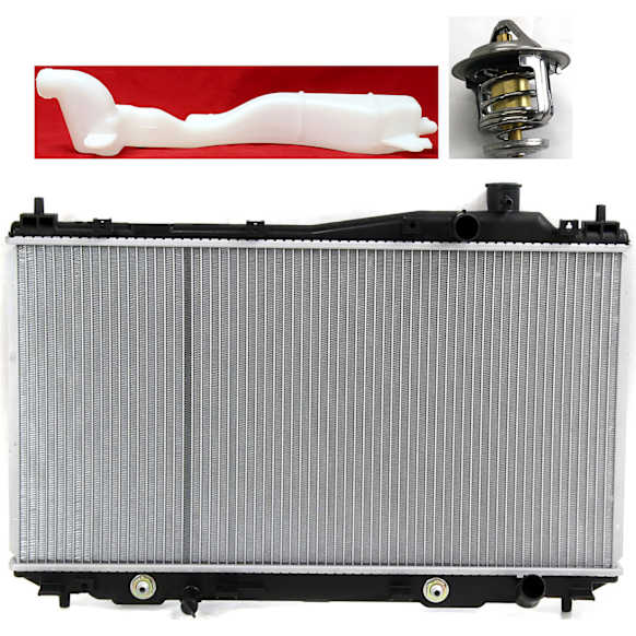 2005 Honda Civic Value Package - 3-Piece Kit Radiator, Automatic CVT Transmission, 1.7L 4Cyl, Sedan,  Includes (1) Coolant Reservoir, (1) Radiator, and (1) Thermostat