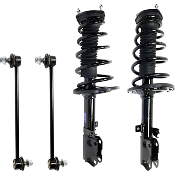 4-Piece Kit Rear, Driver and Passenger Side Suspension Includes Loaded Strut and Sway Bar Link