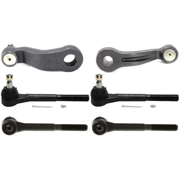 6-Piece Kit Front Suspension, includes Idler Arm, Pitman Arm, and Tie Rod End