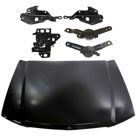 2003 Chevrolet Silverado 3500 - 6-Piece Kit Factory Style Hood, Classic Body Style, Left Hand Drive, Steel, Primed,  Includes (1) Hood, (4) Hood Hinge, and (1) Hood Latch
