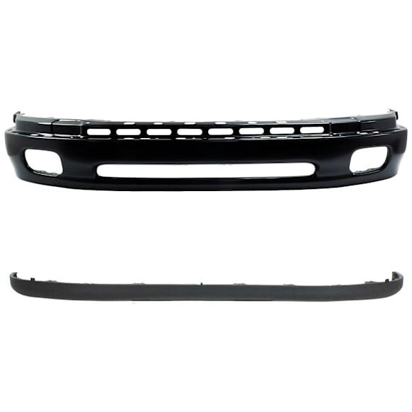2-Piece Kit, Front Bumper, Painted Black, Includes (1) Bumper and (1) Valance