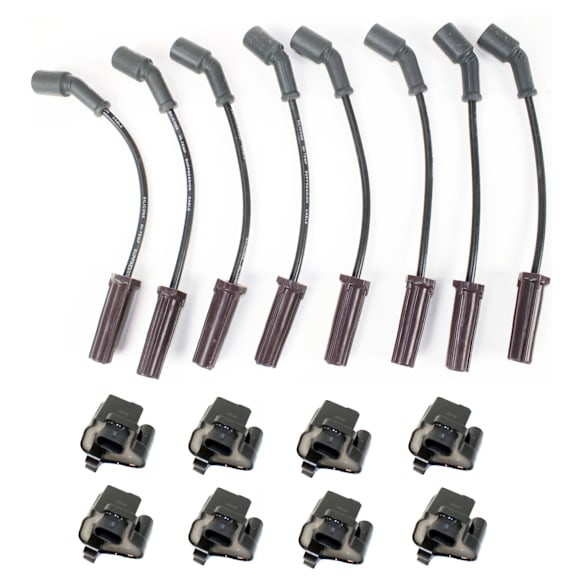 2004 Chevrolet Silverado 3500 - 16-Piece Kit Spark Plug Wire, Old Body Style, 16-Piece Kit,  Includes (8) Ignition Coil and (1) Spark Plug Wire