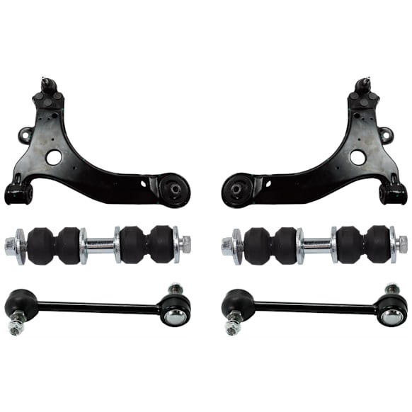 2003 Pontiac Grand Prix - 6-Piece Kit Front and Rear, Driver and Passenger Side, Lower Control Arm, Standard Design,  Includes (2) Control Arm and (4) Sway Bar Link