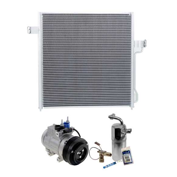 2010 Ford Explorer - 3-Piece Kit A/C Compressor Kit, 4.6L 8Cyl, For Models With FS20 Compressor Type, With Rear AC, With Clutch, 6-Groove Pulley
