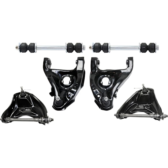 6-Piece Kit Front, Driver and Passenger Side, Upper and Lower Control Arm, Rear Wheel Drive, includes Sway Bar Links