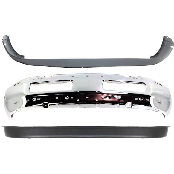 1998 Dodge Ram 1500 - 3-Piece Kit Front, Lower Unprimed Bumper Cover, Old Body Style,  Includes (1) Bumper, (1) Bumper Cover, and (1) Valance
