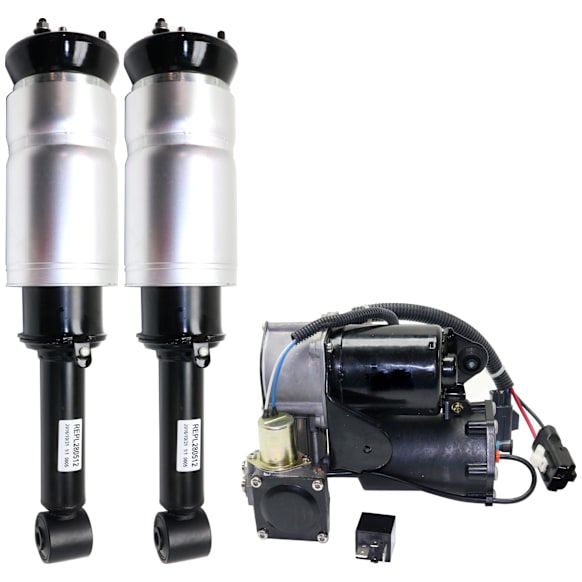 2011 Land Rover LR4 - 3-Piece Kit Front, Driver and Passenger Side Air Strut,  Includes (1) Air Suspension Compressor and (2) Shock Absorber and Strut Assembly