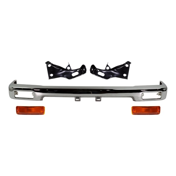 1991 Toyota Pickup - 5-Piece Kit Front Bumper, RWD, Chrome, Extended Cab Pickup, Includes (1) Bumper, (2) Bumper Bracket, and (2) Turn Signal Light