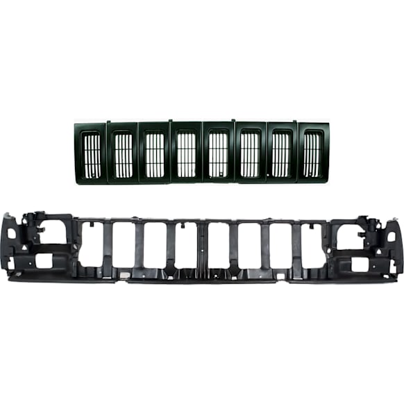 1994 Jeep Grand Cherokee - 2-Piece Kit Header Panel,  Includes (1) Grille Assembly and (1) Header Panel