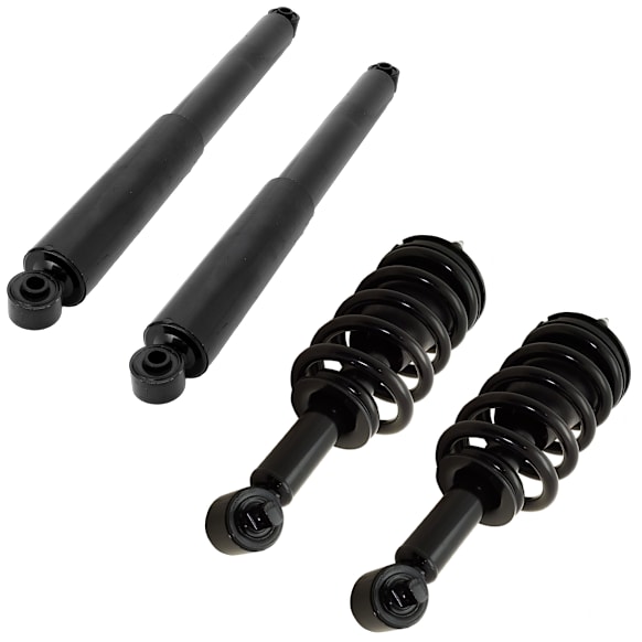 4-Piece Kit Front and Rear, Driver and Passenger Side Shock and Fully Loaded Strut, RWD, Except Electronic Suspension, For Models Includesout Z95 Magnetic Ride Control