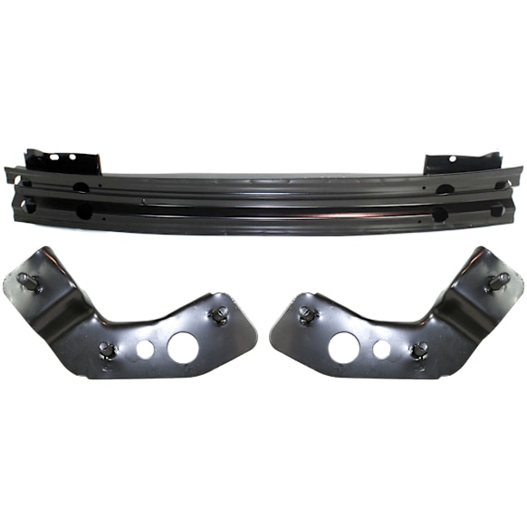 3-Piece Kit Front Bumper Reinforcement, Steel, Includes (2) Bumper Bracket and (1) Bumper Reinforcement
