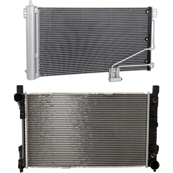 2002 Mercedes Benz C320 Base - 2-Piece Kit Radiator, 3.2L 6Cyl, Sedan,  Includes (1) A/C Condenser and (1) Radiator