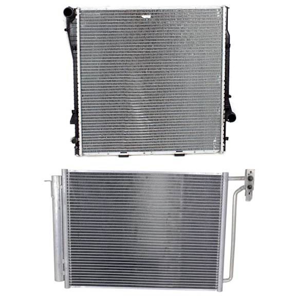 2002 BMW X5 - 2-Piece Kit A/C Condenser, 4.4L 8Cyl,  Includes (1) A/C Condenser and (1) Radiator