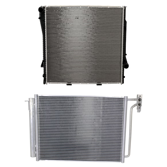 2002 BMW X5 - 2-Piece Kit A/C Condenser, 3.0L 6Cyl,  Includes (1) A/C Condenser and (1) Radiator
