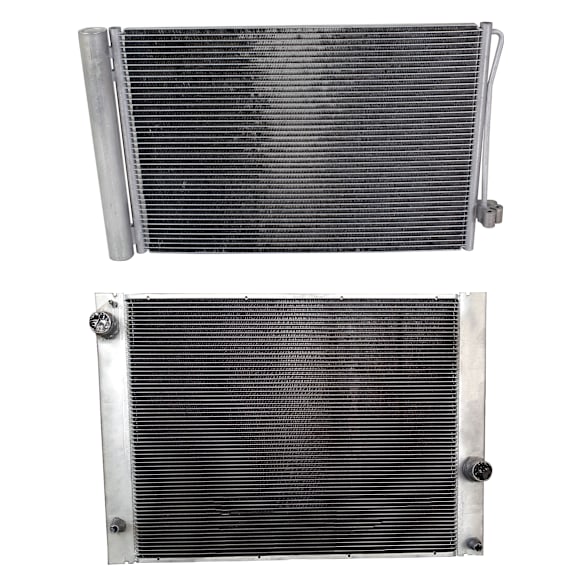 2007 BMW 525i - 2-Piece Kit A/C Condenser, 3.0L 6Cyl,  Includes (1) A/C Condenser and (1) Radiator
