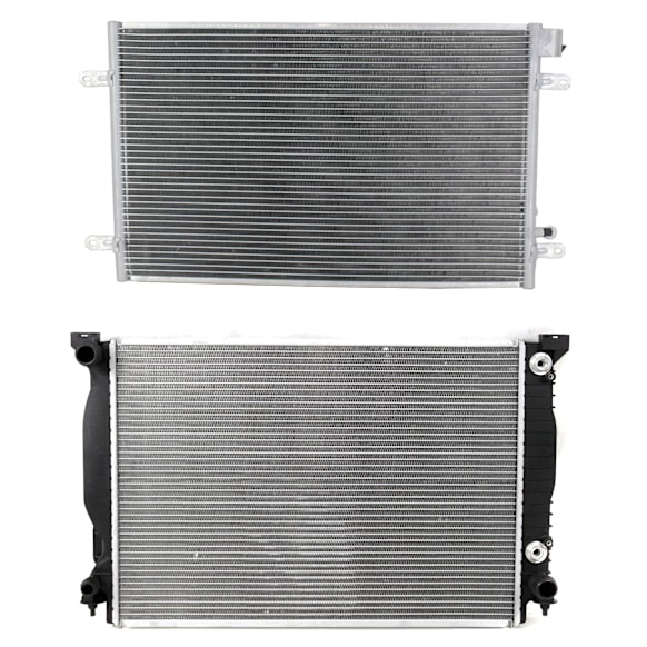 2005 Audi A6 Quattro - 2-Piece Kit A/C Condenser, 3.2L 6Cyl,  Includes (1) A/C Condenser and (1) Radiator