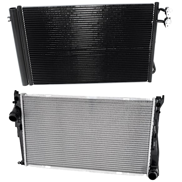 2011 BMW Z4 sDrive30i - 2-Piece Kit A/C Condenser, 3.0L 6Cyl,  Includes (1) A/C Condenser and (1) Radiator