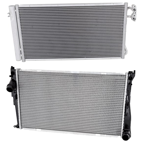 2012 BMW Z4 sDrive35is - 2-Piece Kit A/C Condenser, 3.0L 6Cyl,  Includes (1) A/C Condenser and (1) Radiator