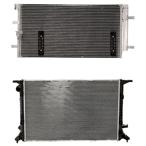 2009 Audi A5 Quattro - 2-Piece Kit A/C Condenser, Coupe, 3.2L 6Cyl,  Includes (1) A/C Condenser and (1) Radiator