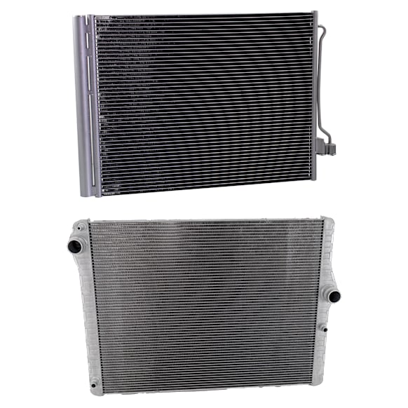 2014 BMW 550i GT xDrive - 2-Piece Kit A/C Condenser, 4.4L 8Cyl,  Includes (1) A/C Condenser and (1) Radiator