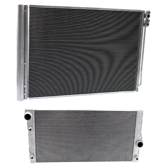 2012 BMW 740Li - 2-Piece Kit A/C Condenser, 3.0L 6Cyl,  Includes (1) A/C Condenser and (1) Radiator