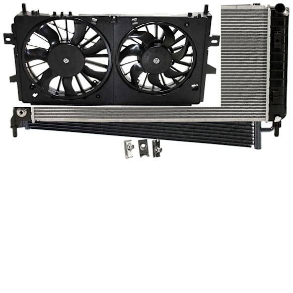 2010 Chevrolet Impala - 3-Piece Kit A/C Condenser, 3.5L 6Cyl,  Includes (1) A/C Condenser, (1) Cooling Fan Assembly, and (1) Radiator