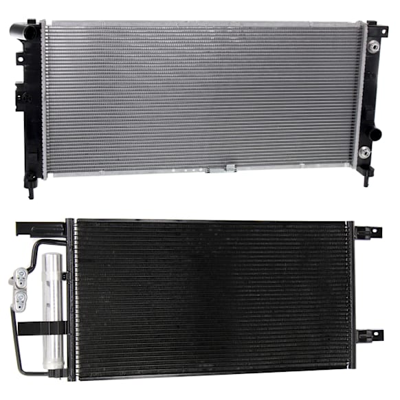 2007 Chevrolet Uplander LS - 2-Piece Kit A/C Condenser, 3.9L 6Cyl,  Includes (1) A/C Condenser and (1) Radiator