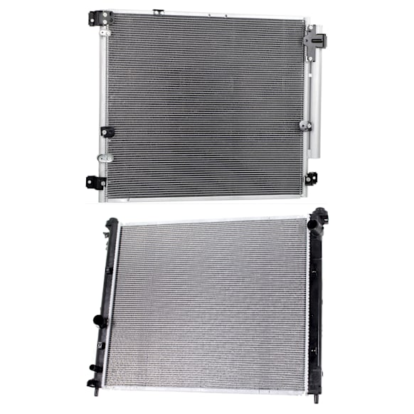 2-Piece Kit A/C Condenser, includes (1) A/C Condenser and (1) Radiator, 4.6L Eng., 8 Cyl.
