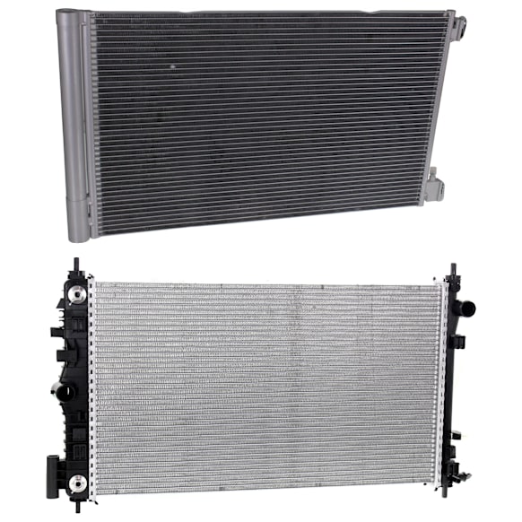 2-Piece Kit A/C Condenser, includes (1) A/C Condenser and (1) Radiator, 2.0L Eng., 4 Cyl.