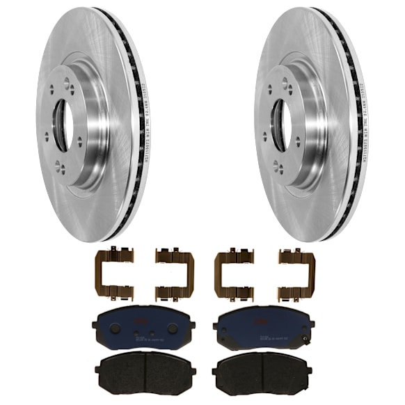 KIT-072924-2175 Front Brake Disc and Pad Kit, Plain Surface 5 Lugs; Vented; Semi-metallic, PLUG-IN/FULL HYBRID/BATTERY EV (EV/BEV)