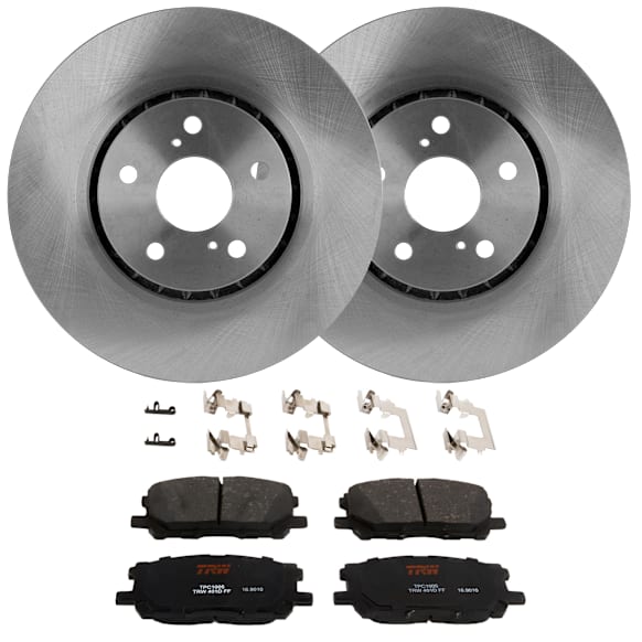 KIT-072924-2793 Front Brake Disc and Pad Kit, Plain Surface 5 Lugs Ceramic
