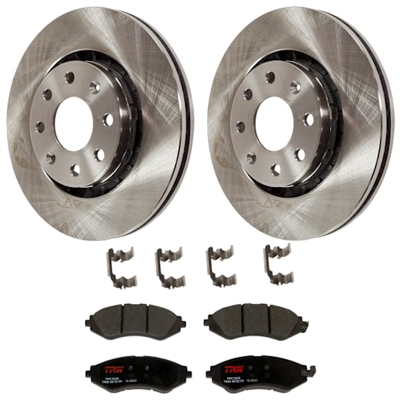 2014 Chevrolet Spark - 2-Wheel Set Front Brake Disc and Pad Kit, Plain Surface, 4 Lugs, 256.03 mm, Ceramic, 1.2L 4Cyl,  Includes (2) Disc and (1) Pad Set