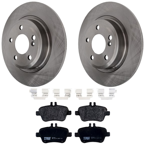 KIT-072924-3263 Rear Brake Disc and Pad Kit, Plain Surface 5 Lugs Semi-metallic
