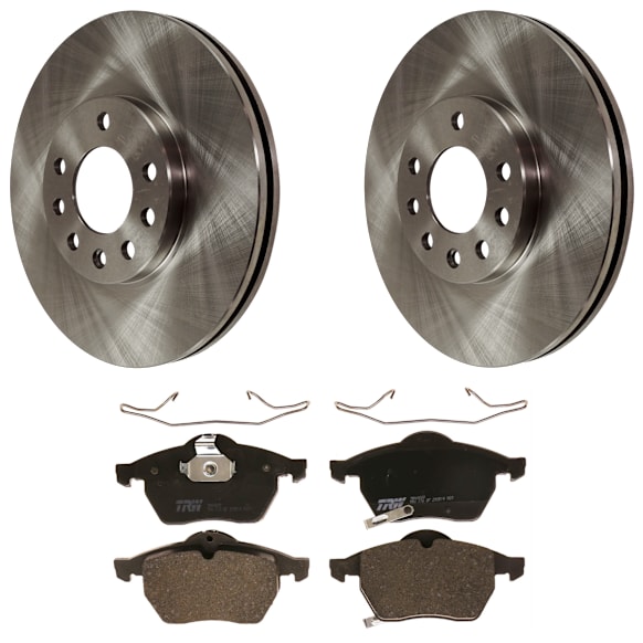 KIT-072924-4423 Front Brake Disc and Pad Kit, Plain Surface 5 Lugs Semi-metallic
