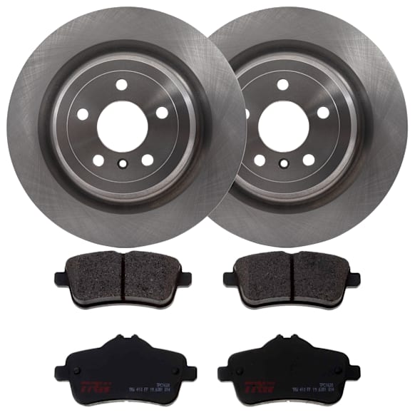 KIT-072924-4865 Rear Brake Disc and Pad Kit, Plain Surface 5 Lugs Semi-metallic