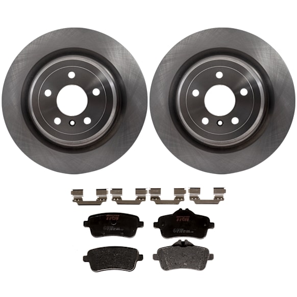 KIT-072924-4882 Rear Brake Disc and Pad Kit, Plain Surface 5 Lugs Ceramic