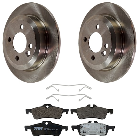 KIT-072924-4967 Rear Brake Disc and Pad Kit, Plain Surface 4 Lugs 259.08 mm Semi-metallic