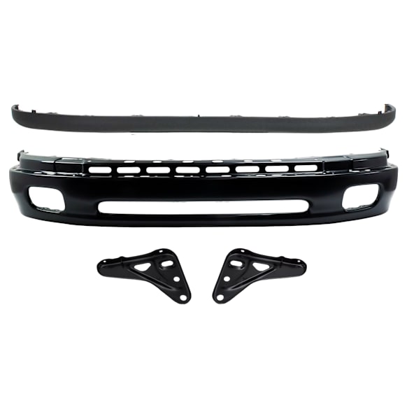 4-Piece Kit, Bumper, Painted Black, Includes (1) Bumper, (2) Bumper Bracket, and (1) Valance