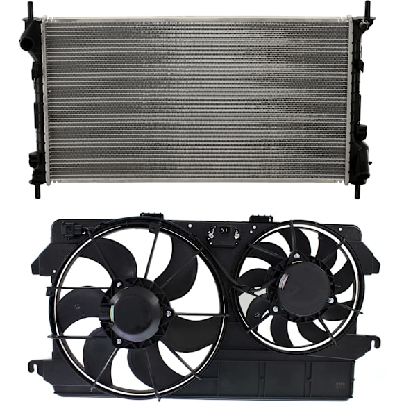 2013 Ford Transit Connect - 2-Piece Kit Radiator Fan 2.0L 4Cyl, Dual fan,  Includes (1) Radiator and (1) Radiator Fan