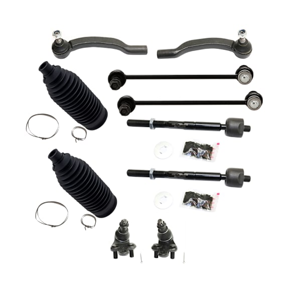 Front, Driver and Passenger Side, Inner and Outer Tie Rod End