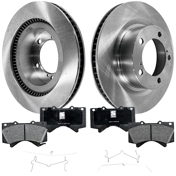 2018 Lexus LX570 - 4-Piece Kit Front Brake Disc and Pad Kit, Plain Surface, 5 Lugs, 354.08 mm, Ceramic, 5.7L 8Cyl, Pro-Line Series  Includes (2) Brake Disc and (1) Brake Pad Set