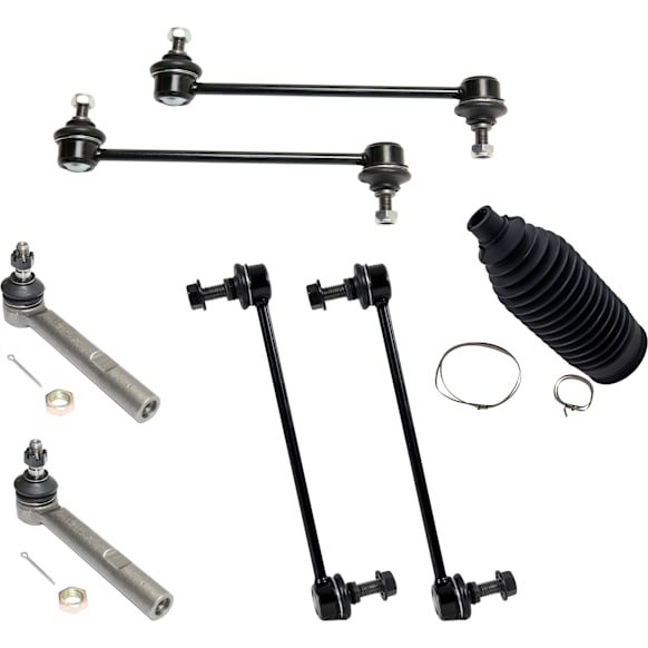 2004-2006 Lexus RX330 - 7-Piece Kit Driver and Passenger Side Suspension Kit, Includes (1) Steering Rack Boot, (4) Sway Bar Link, and (2) Tie Rod End