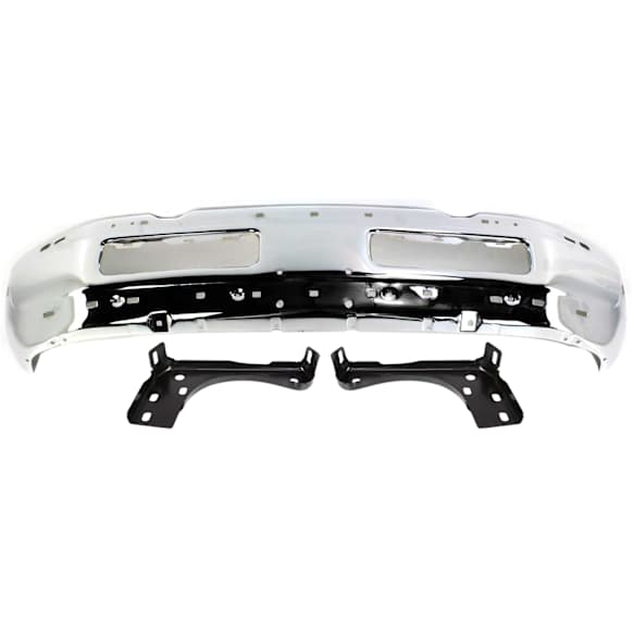1997-2002 Dodge Ram 2500 - 3-Piece Kit, Front Bumper, Chrome, Includes (1) Bumper and (2) Bumper Bracket