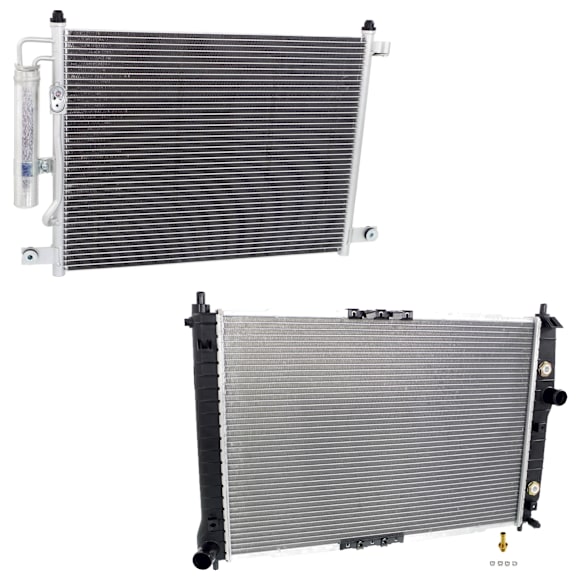 2007 Pontiac Wave - 2-Piece Kit A/C Condenser, 1.6L 4Cyl,  Includes (1) A/C Condenser and (1) Radiator