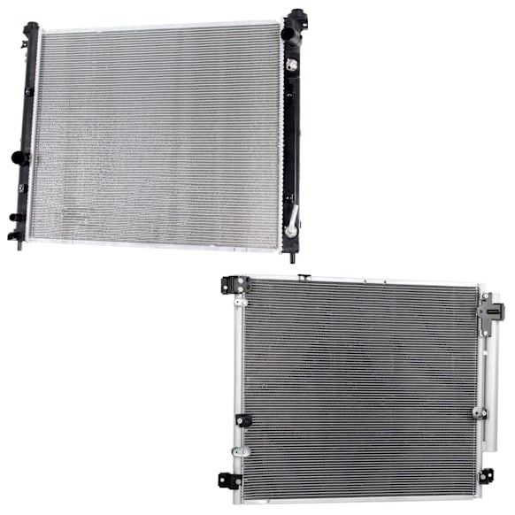 2-Piece Kit A/C Condenser, includes (1) A/C Condenser and (1) Radiator, 4.6L Eng., 8 Cyl.